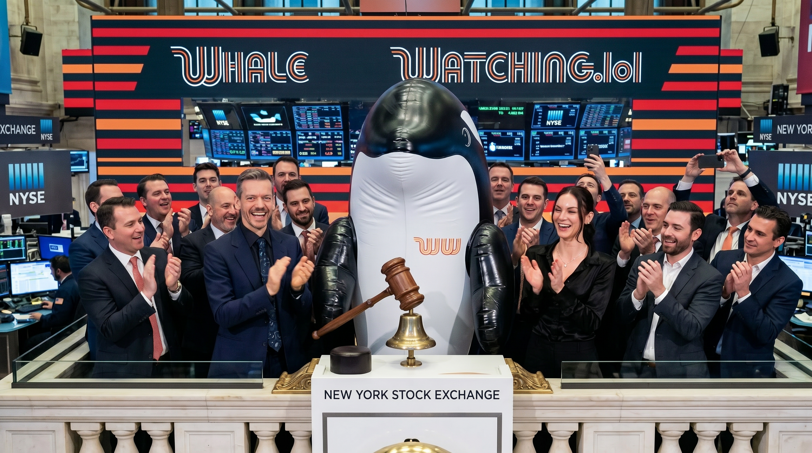 Jack Fathom, Marina Tide and Maamoul Fishsticks at the New York Stock Exchange bell